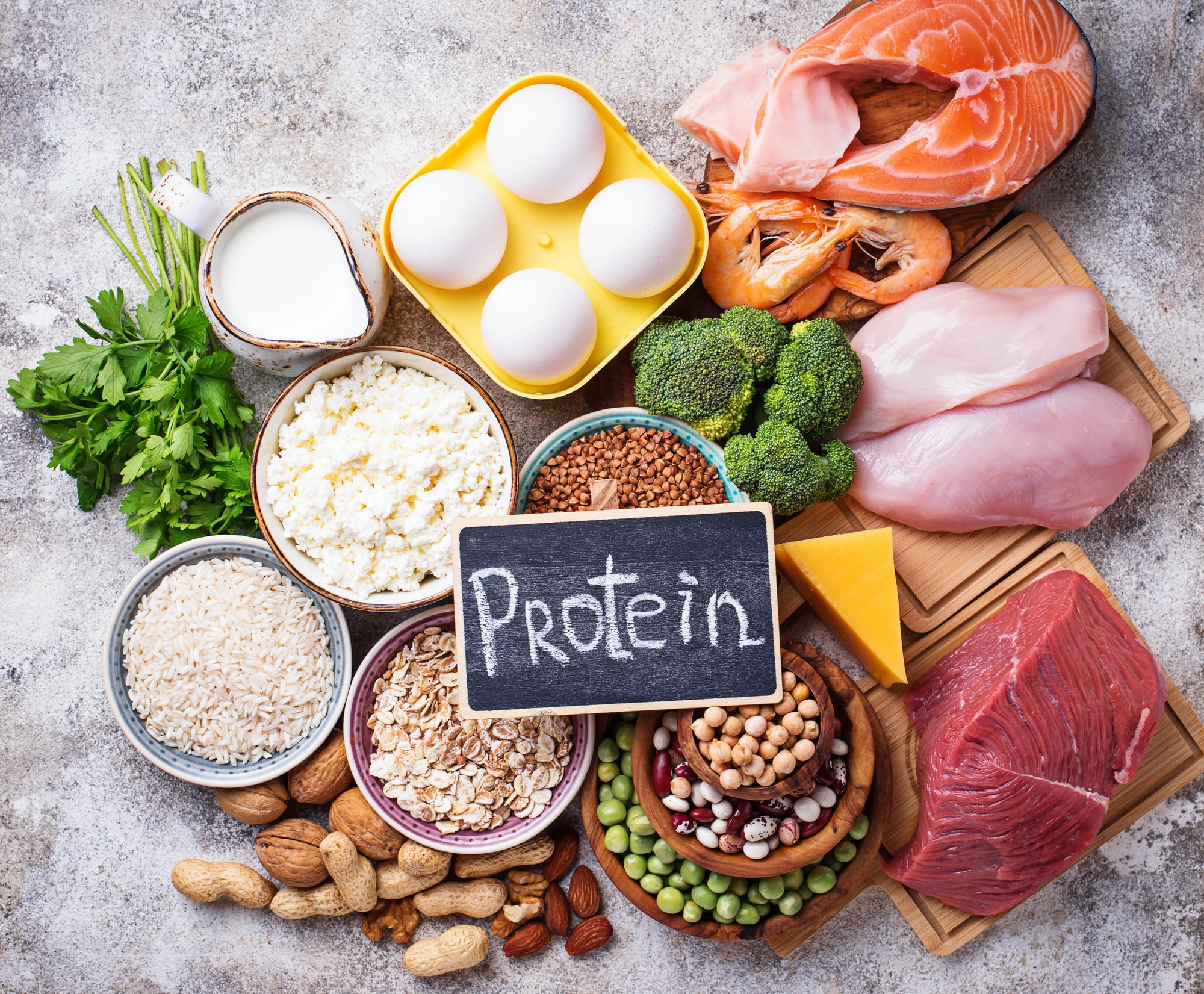 Healthy food high in protein